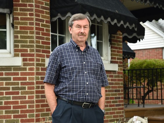 Dave Holland, a resident on Eastlawn Avenue, said he was thrilled by the announcement of $4 million in storm and sewer infrastructure upgrades for the road announced by the City of Windsor on Thursday, Aug. 26, 2021. Holland said he and wife Maureen experienced flooding in 2017 and since then have made a number of upgrades to protect against future flooding in their home. PHOTO BY KATHLEEN SAYLORS /Windsor Star