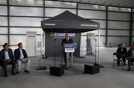 Premier Doug Ford speaks during a press conference in Leamington on Friday, July 19, 2024.